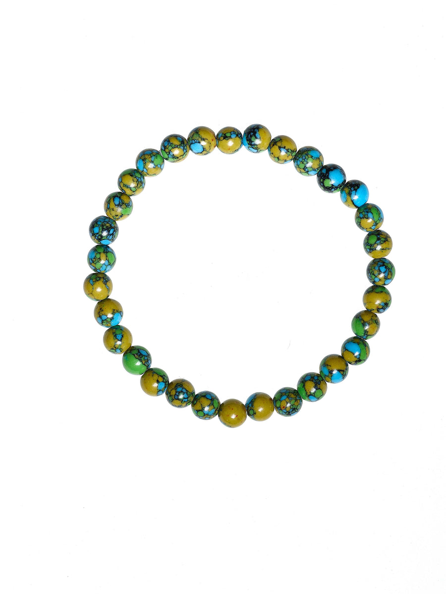 Tricolor Emperor Stone Stretch Bracelet B2111-Tricolor Emperor