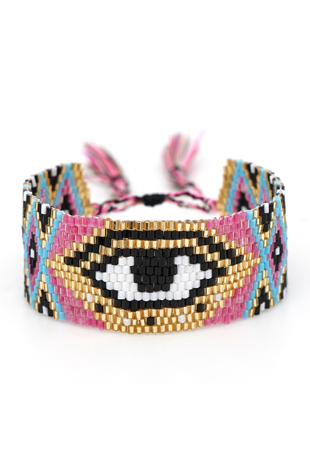 Evil Eye Seed Beads Bracelets B2144