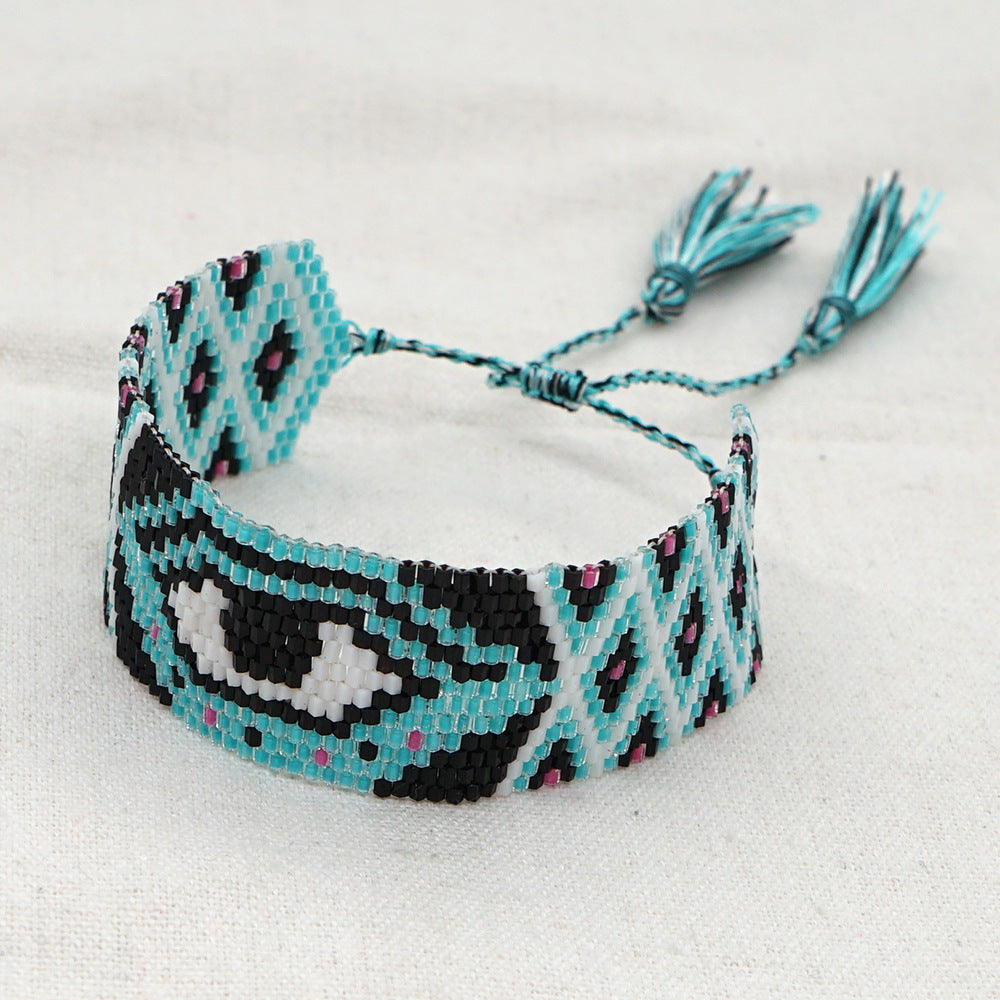 Evil Eye Seed Beads Bracelets B2144