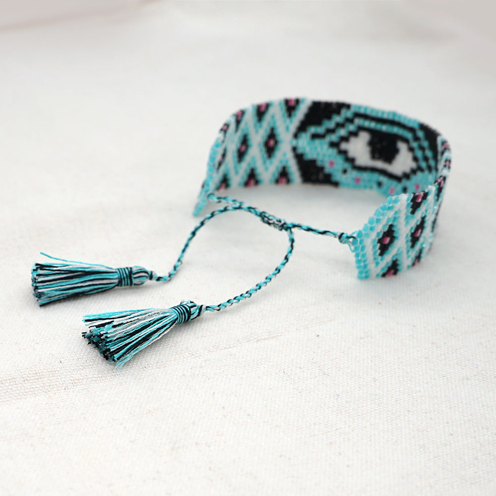 Evil Eye Seed Beads Bracelets B2144