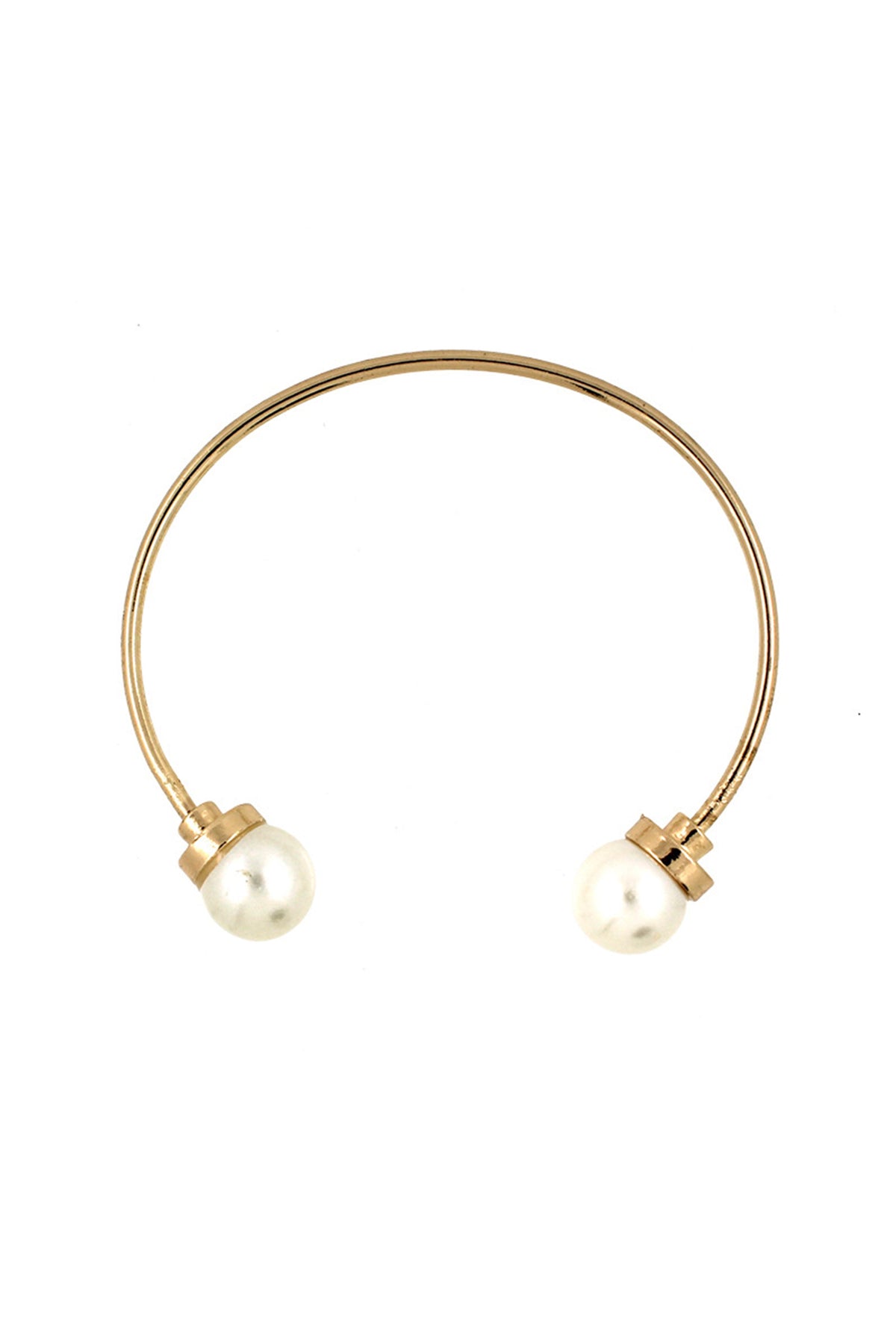 Pearl Alloy Cuff Bracelet B2159