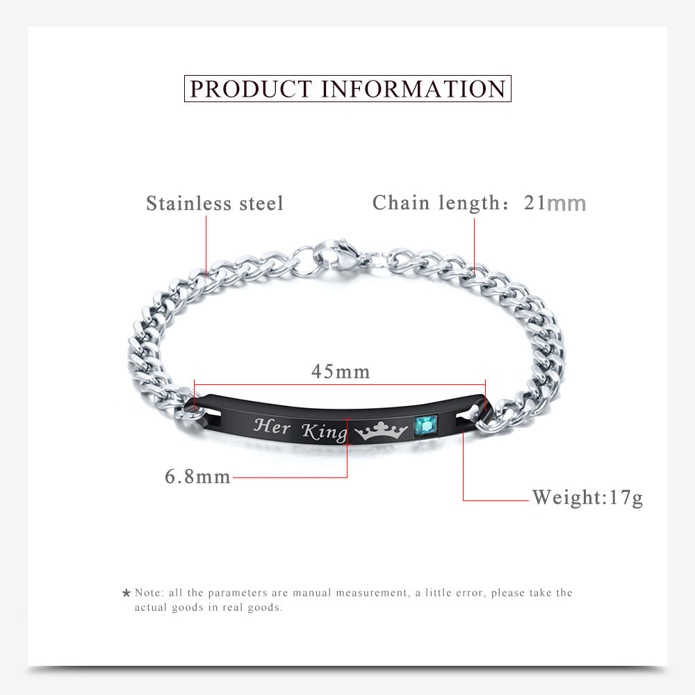 Stainless Steel Zircon Bracelets B2163