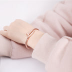 Female Stainless Steel Nail Couple Bracelets B2228-F