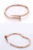 Female Stainless Steel Nail Couple Bracelets B2228-F