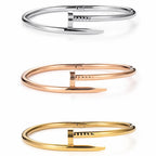 Female Stainless Steel Nail Couple Bracelets B2228-F