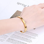 Rhinestone Stainless Steel Bracelets B2229-F