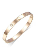 Rhinestone Stainless Steel Bracelets B2229-F