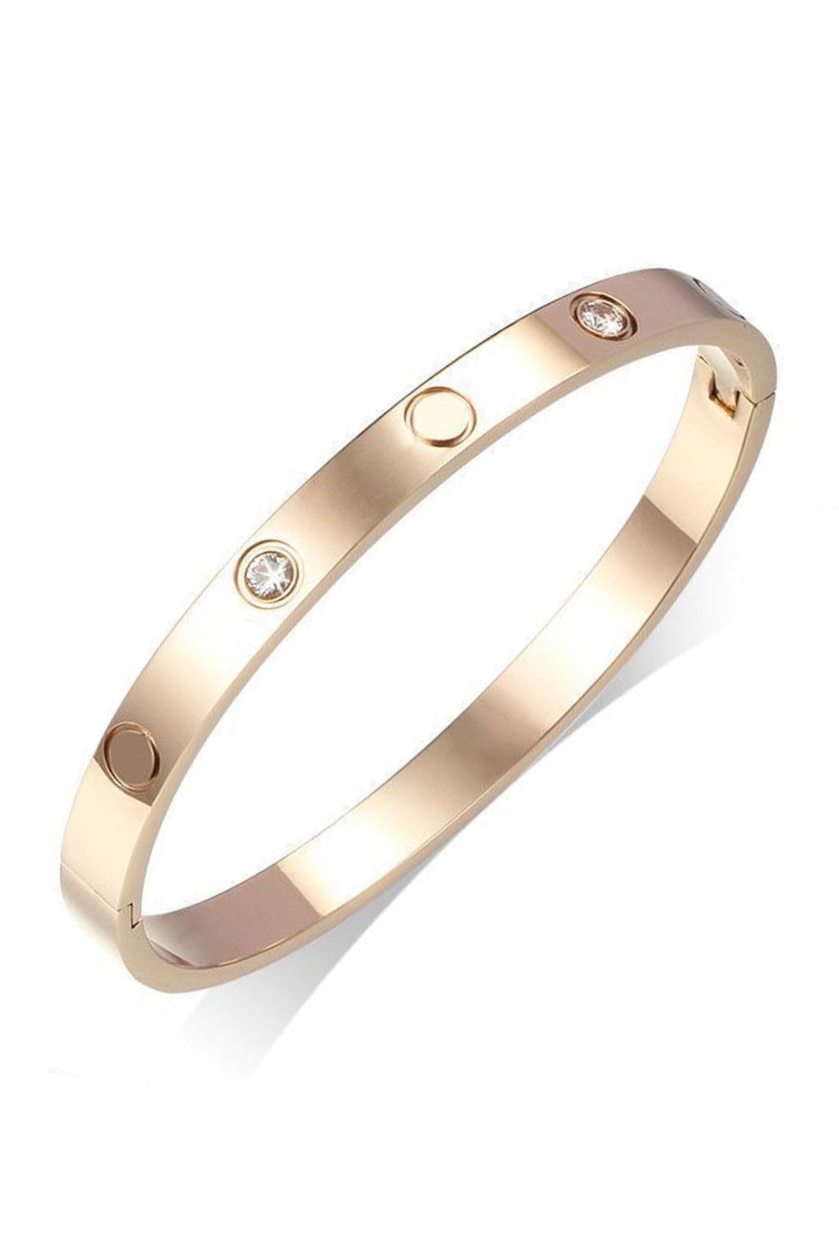 Rhinestone Stainless Steel Bracelets B2229-F