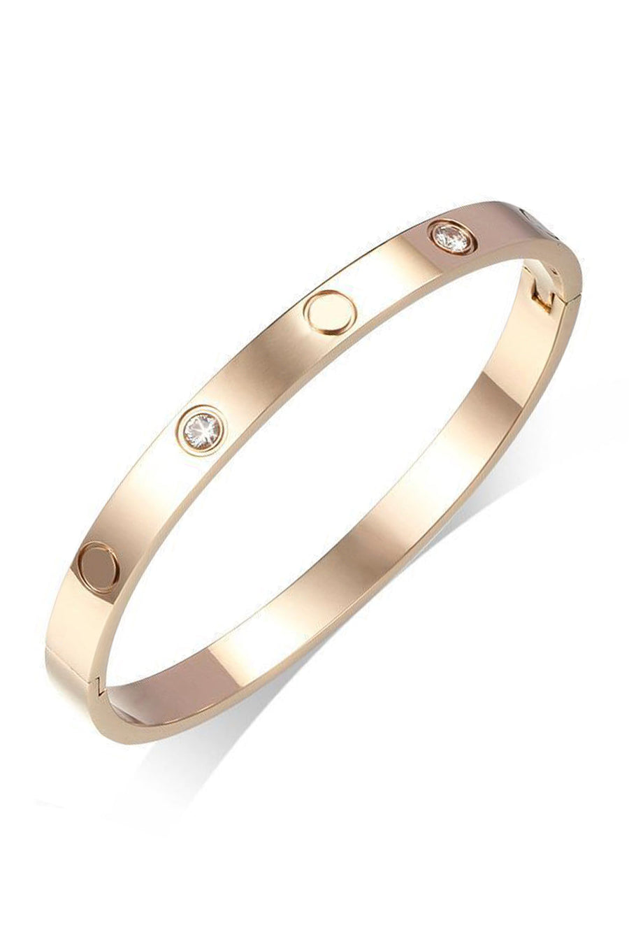 Rhinestone Stainless Steel Bracelets B2229-F