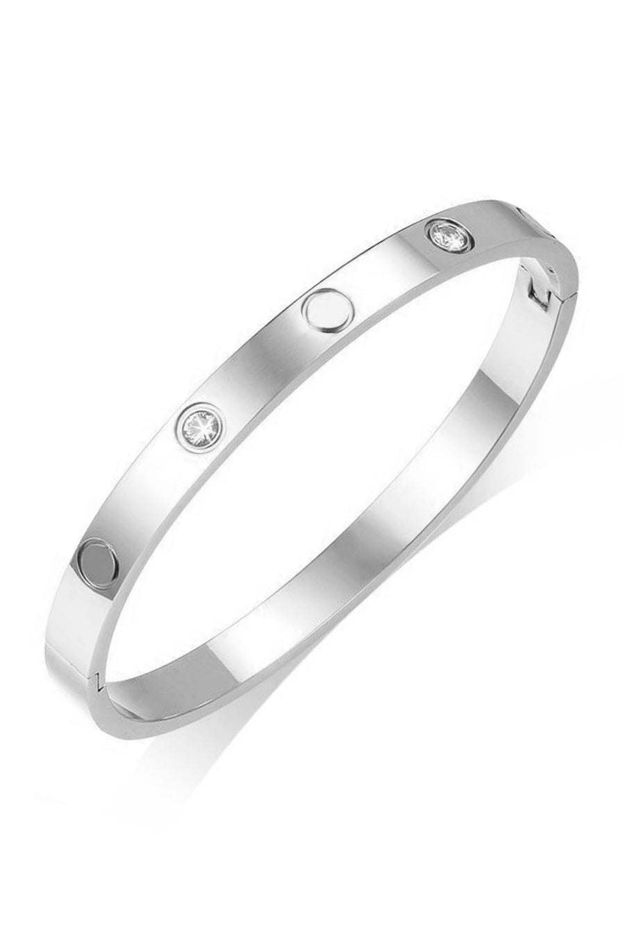 Rhinestone Stainless Steel Bracelets B2229-F