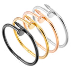 Nail Rhinestone Stainless Steel Bracelets B2239-F