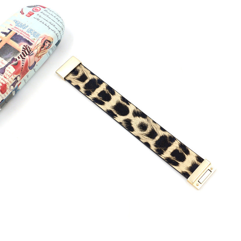 Leopard Pu Leather Magnetic Bracelet B2263 - view 5