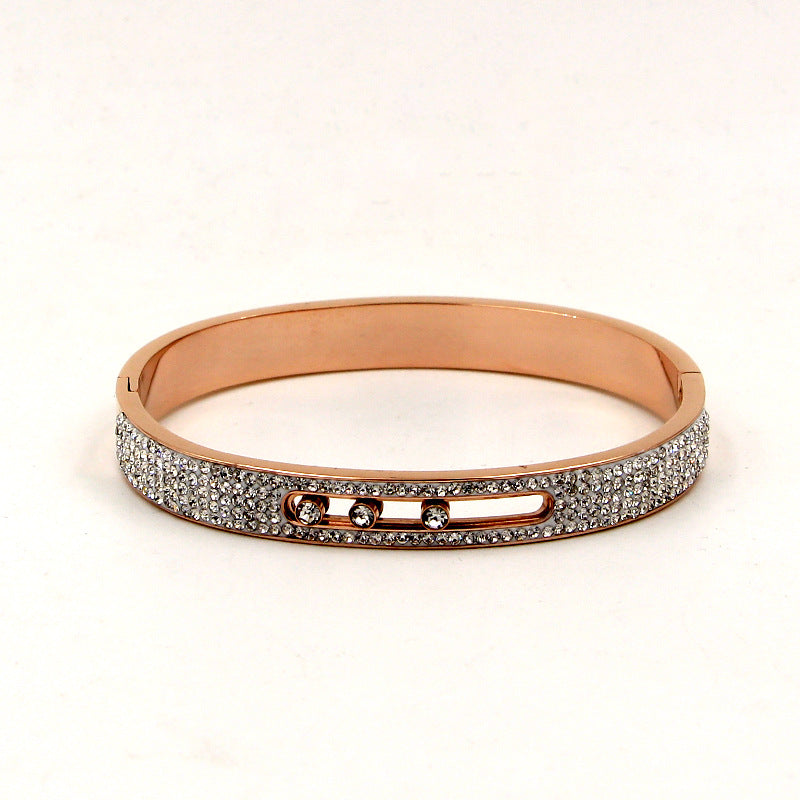Rhinestone Stainless Steel Bracelets B2268