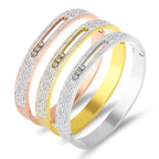 Rhinestone Stainless Steel Bracelets B2268