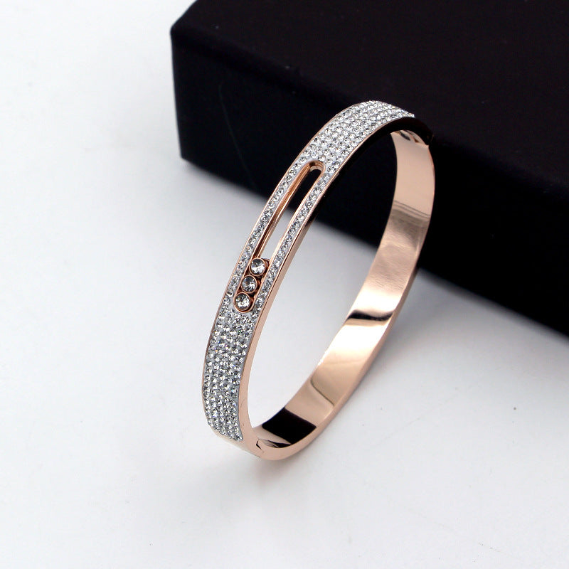 Rhinestone Stainless Steel Bracelets B2268