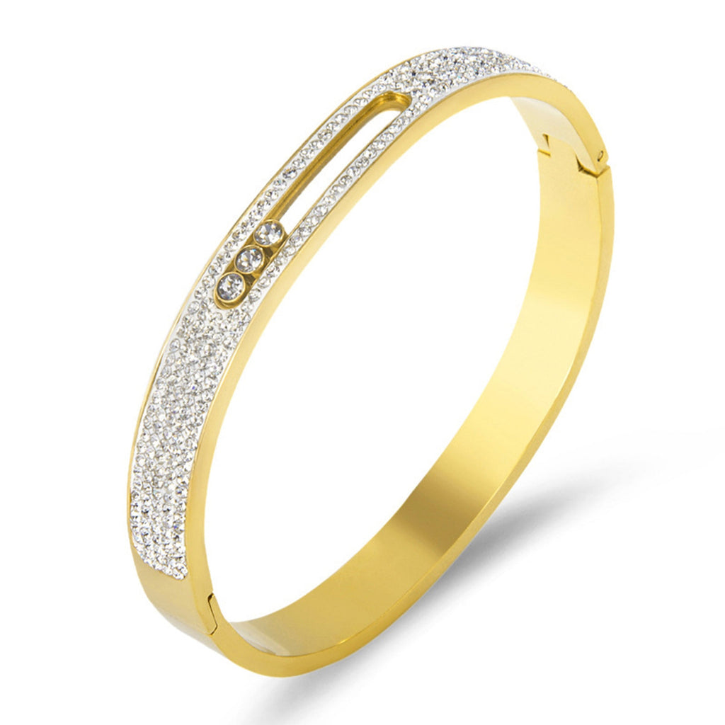 Rhinestone Stainless Steel Bracelets B2268