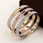 Rhinestone Stainless Steel Bracelets B2268