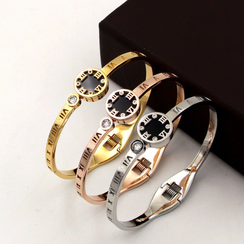 Roman Numerals Stainless Steel Bracelets B2269