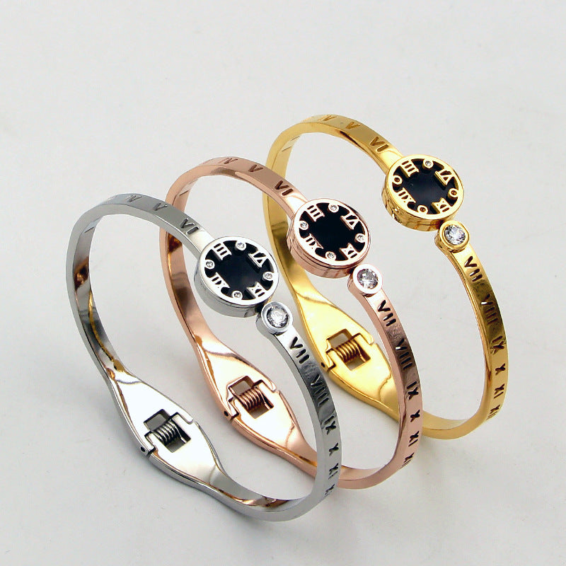 Roman Numerals Stainless Steel Bracelets B2269