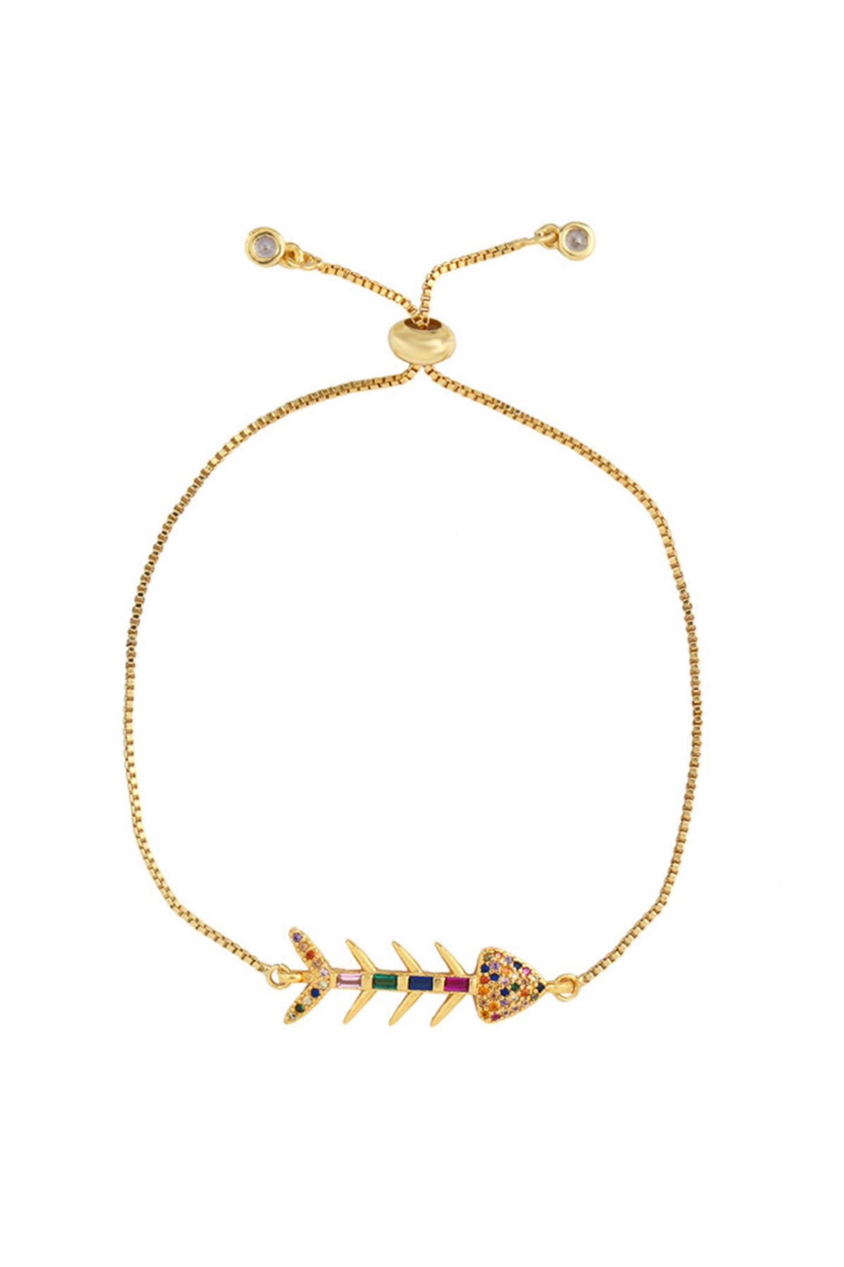 Zircon Fishbone Chains Bracelets B2307