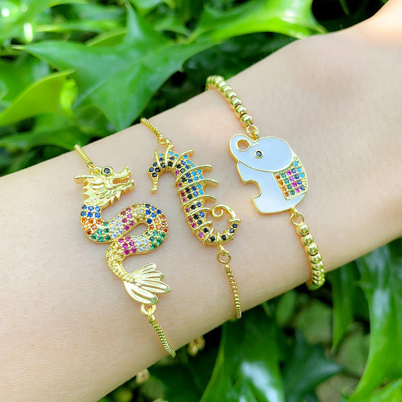 Zircon Animal Chains Bracelets B2312 – view 4