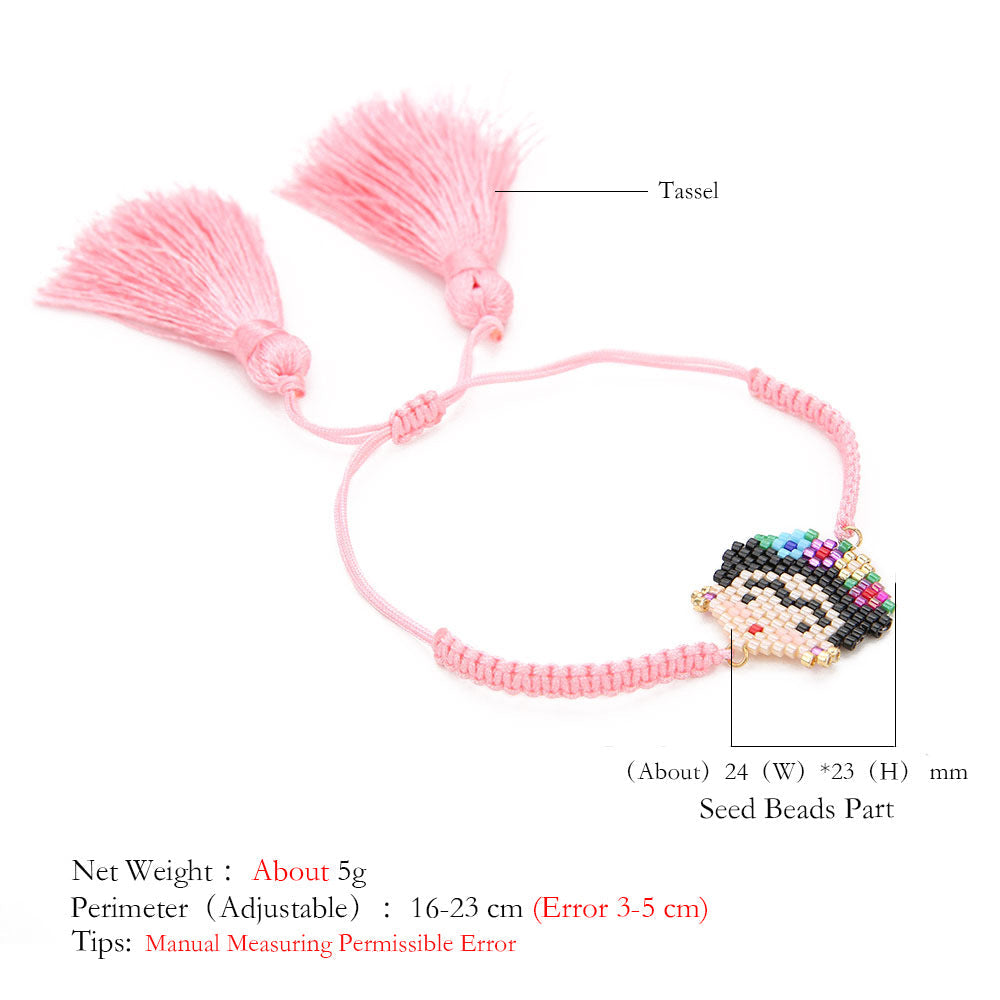 Frida Seed Beads Braided Bracelet B2316