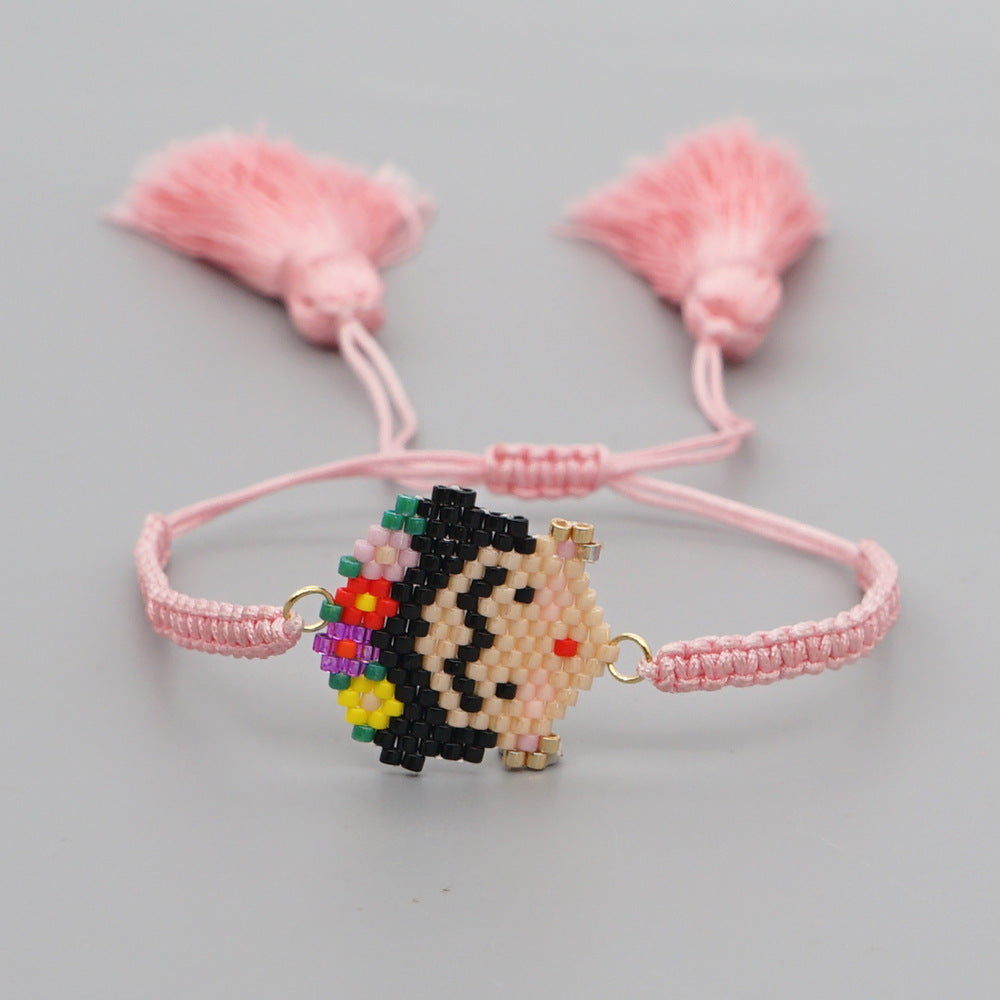 Frida Seed Beads Braided Bracelet B2316