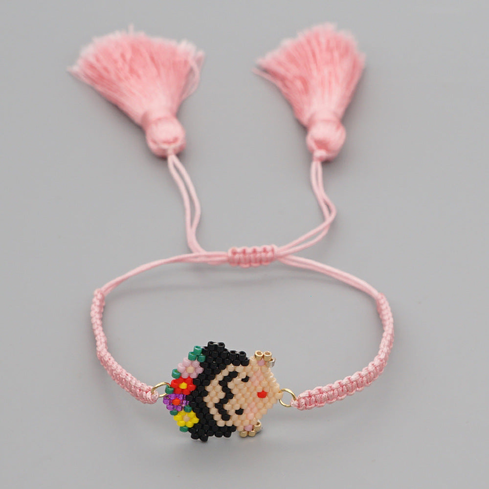 Frida Seed Beads Braided Bracelet B2316