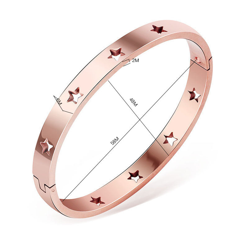 Hollow Star Stainless Steel Bracelets B2332