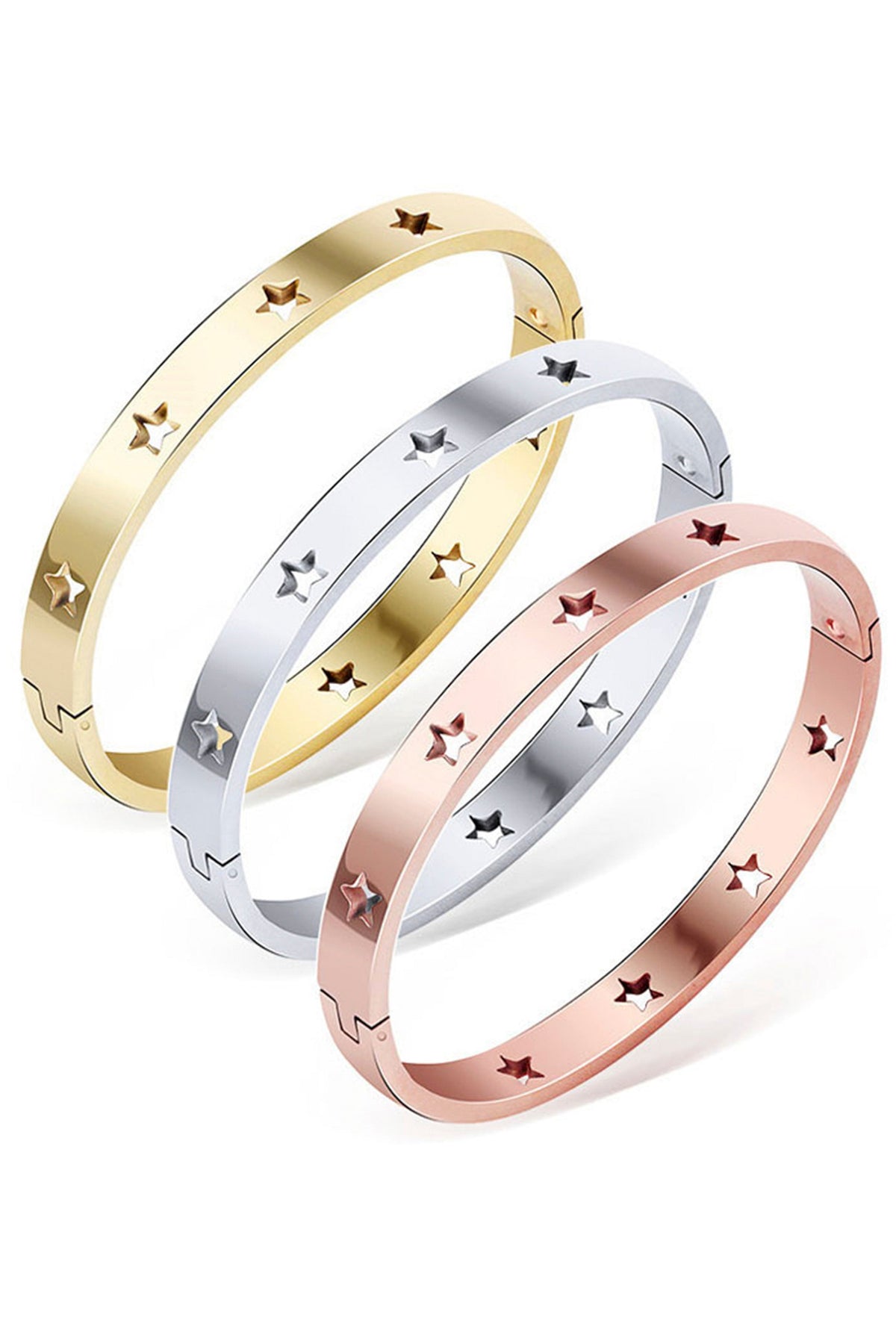 Hollow Star Stainless Steel Bracelets B2332