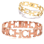Hollow CH Stainless Steel Bracelets B2336