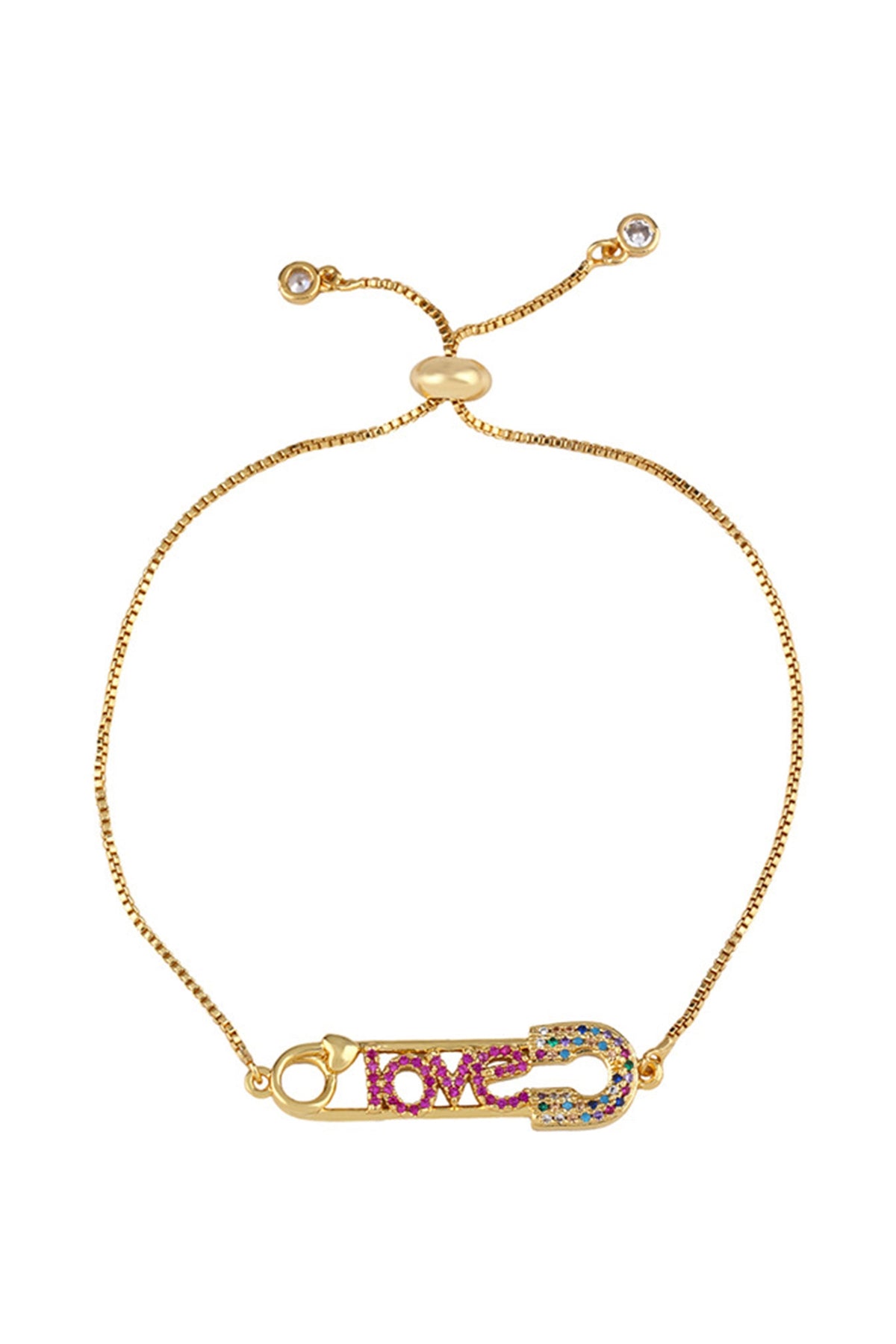 Letter Zircon Chains Bracelets B2352
