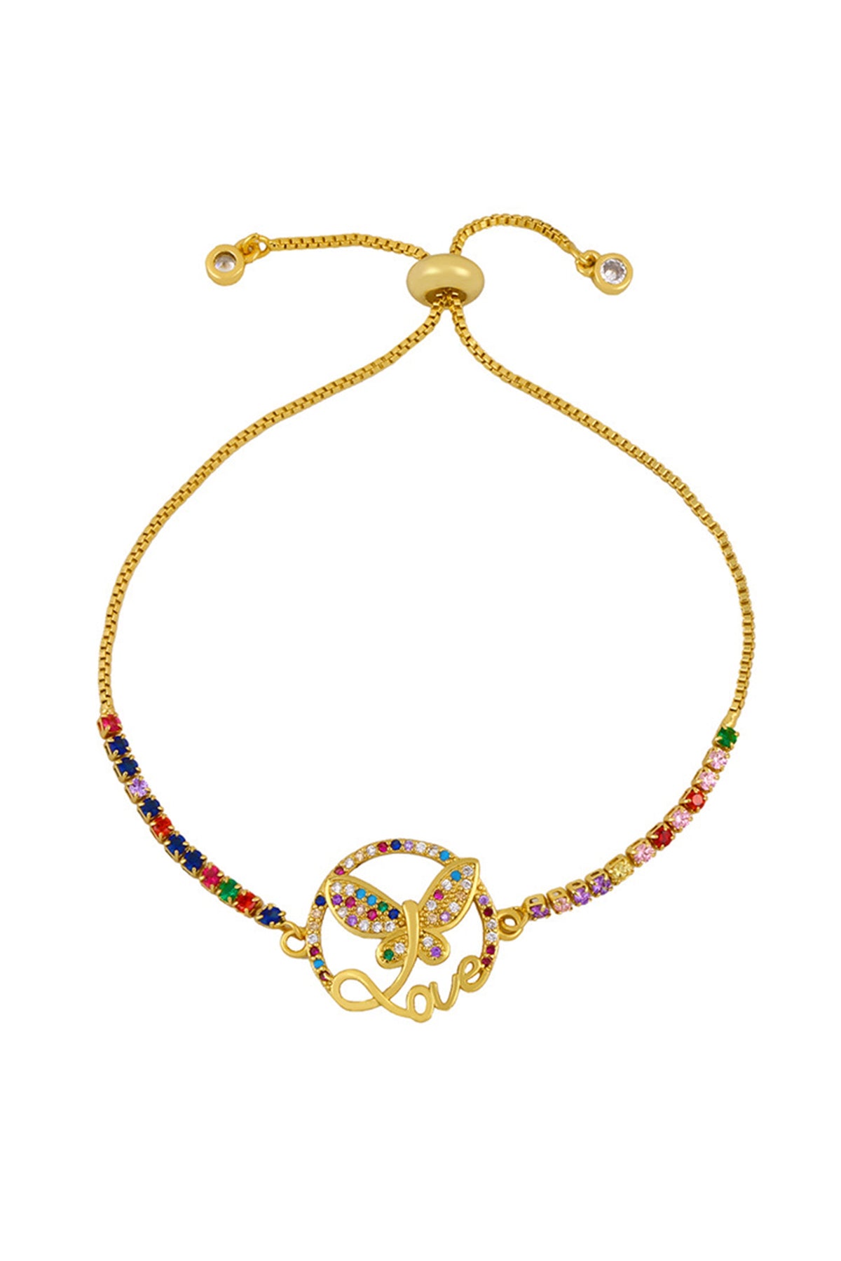 Butterfly Zircon Chains Bracelets B2354
