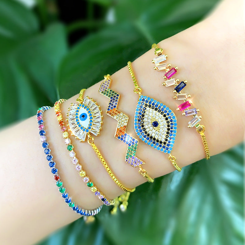 Zircon Chains Bracelets B2396