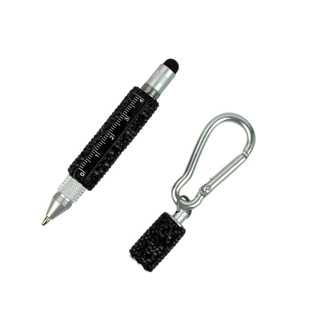 Multi Functional Pen Stylus and Tools Ceramic Rhinestone Keychain CR0113 - view 6