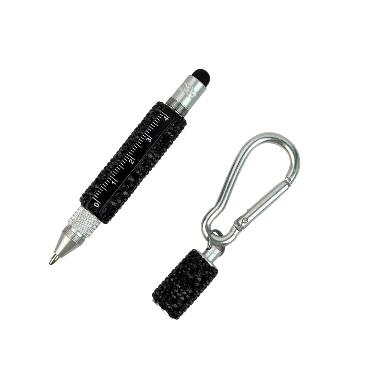 Multi Functional Pen Stylus and Tools Ceramic Rhinestone Keychain CR0113 - view 6