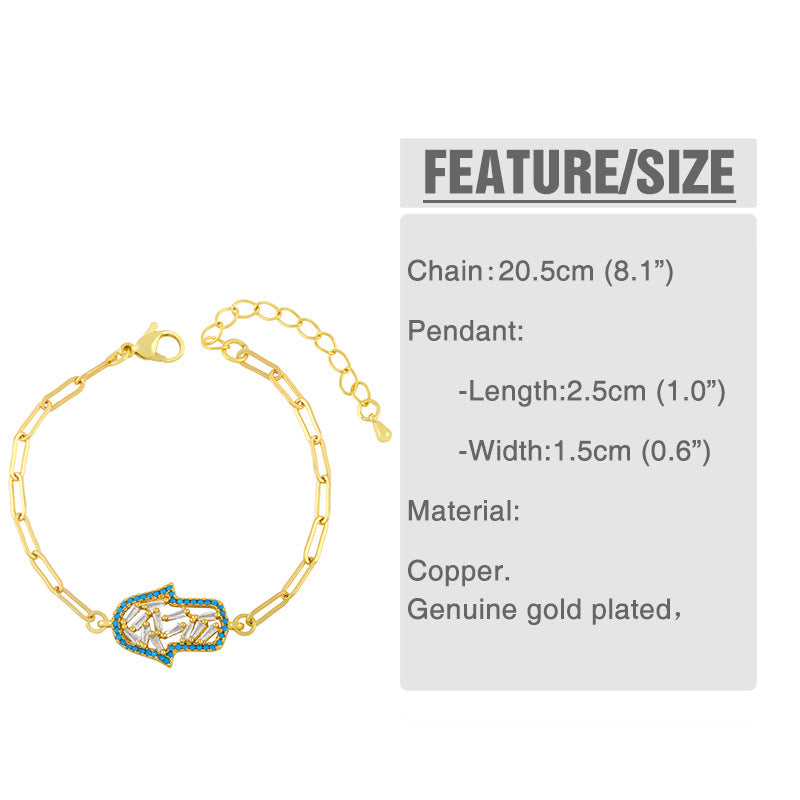 Pendant Zircon Chains Bracelets B2413 – view 2