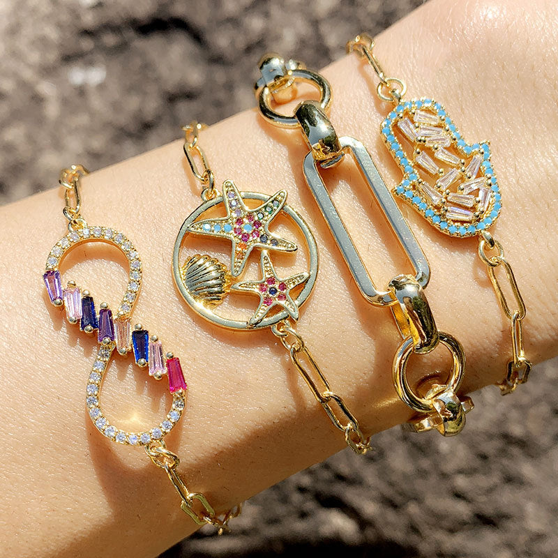 Pendant Zircon Chains Bracelets B2413 – view 5