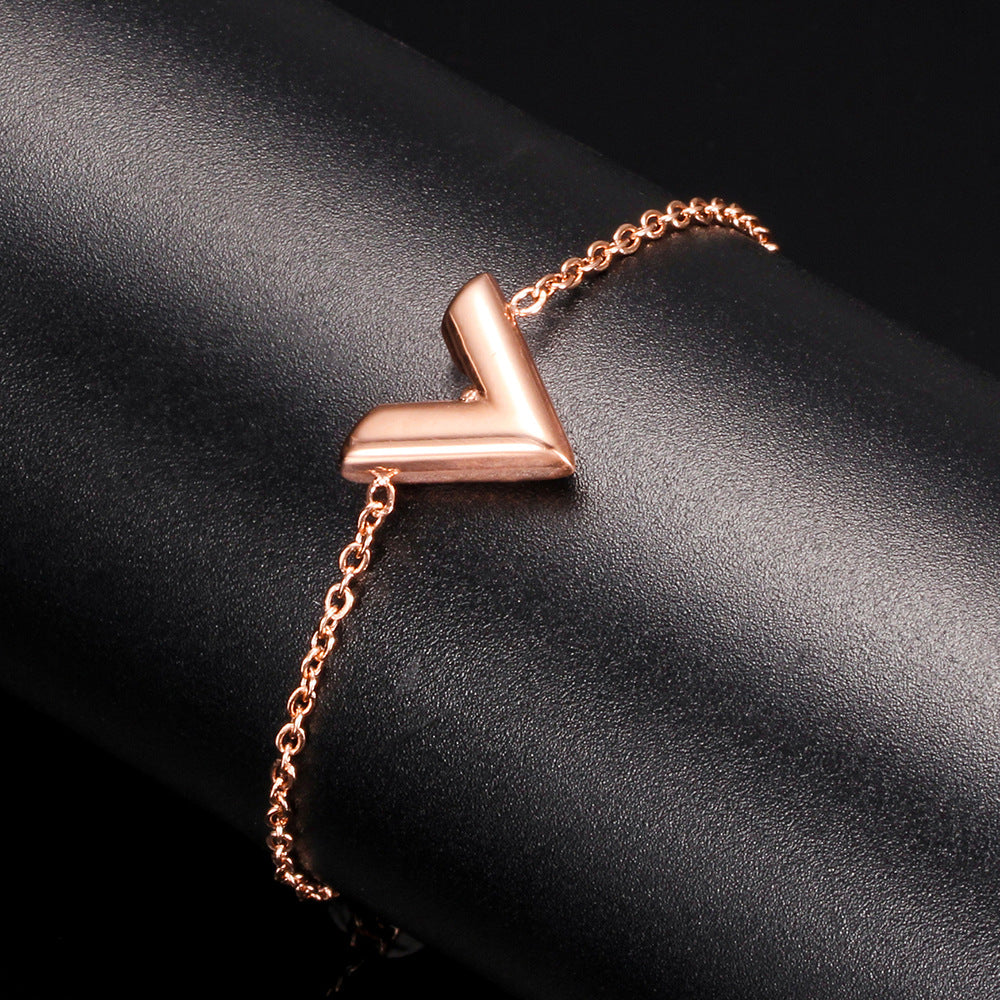 V Stainless Steel Bracelet B2496