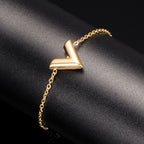 V Stainless Steel Bracelet B2496