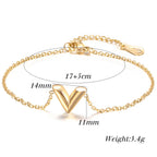 V Stainless Steel Bracelet B2496