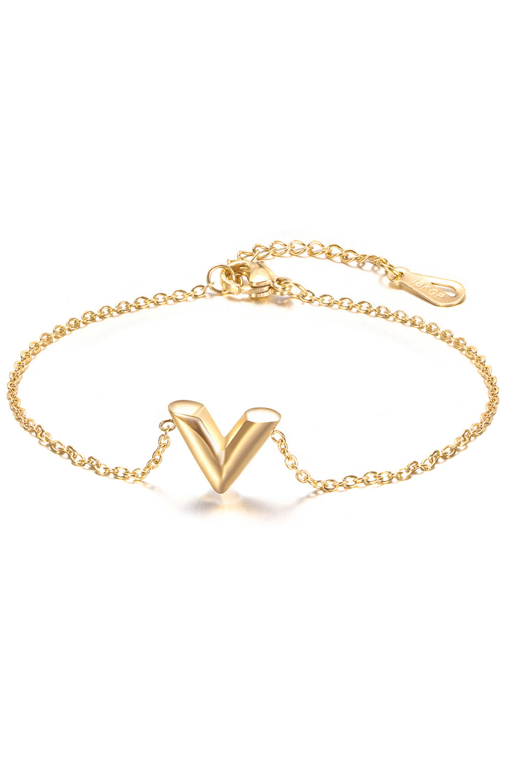 V Stainless Steel Bracelet B2496