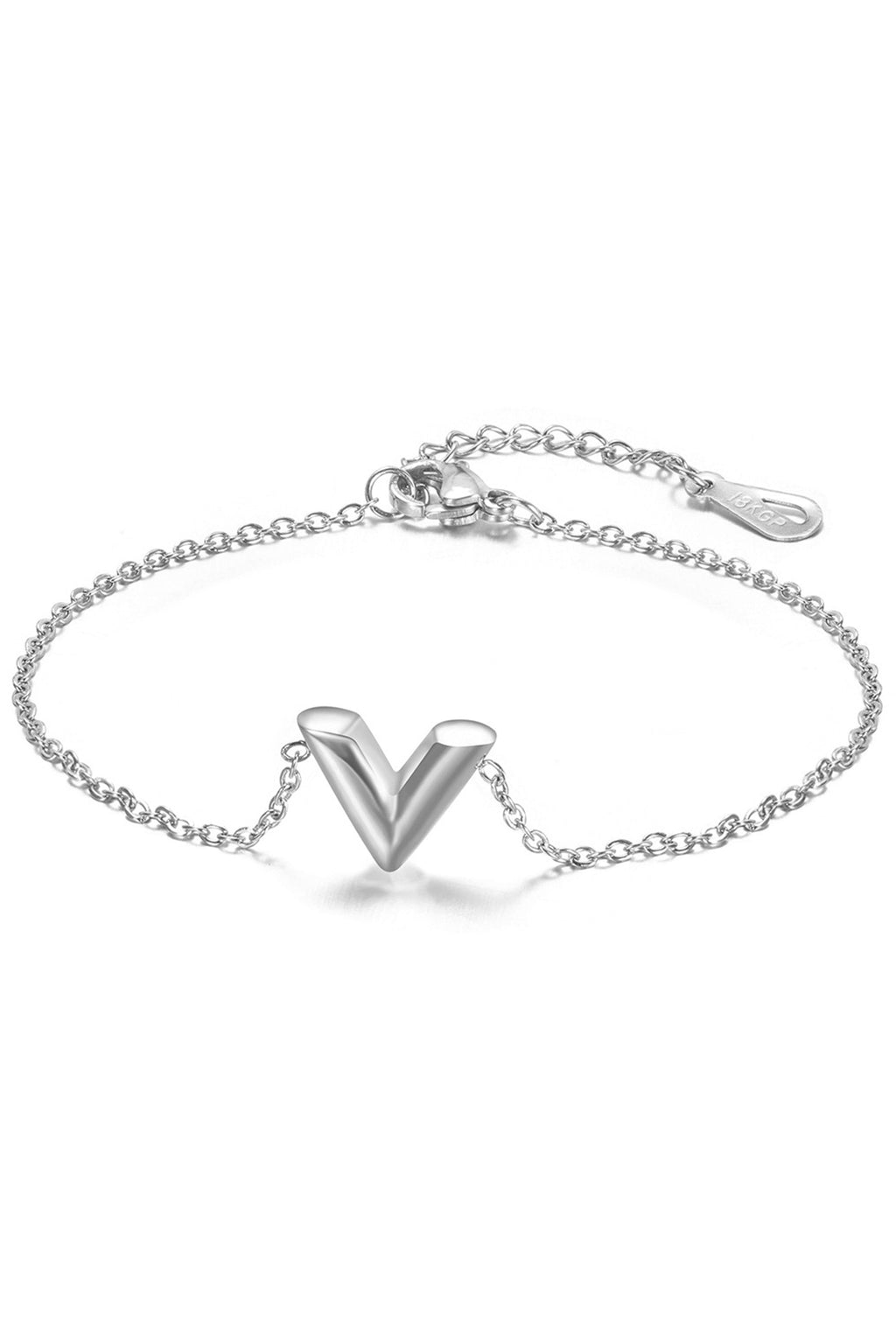 V Stainless Steel Bracelet B2496