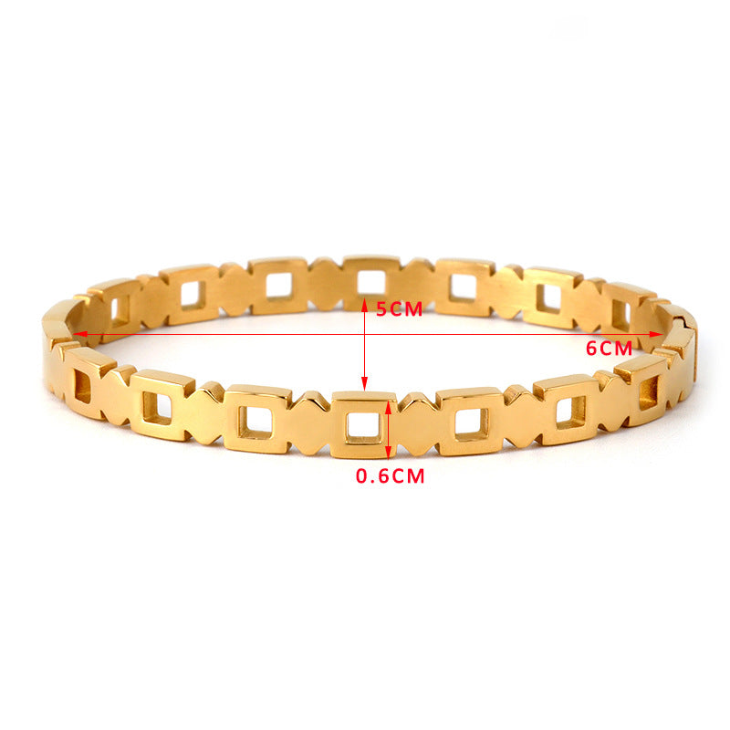 Hollow Stainless Steel Bracelet B2498