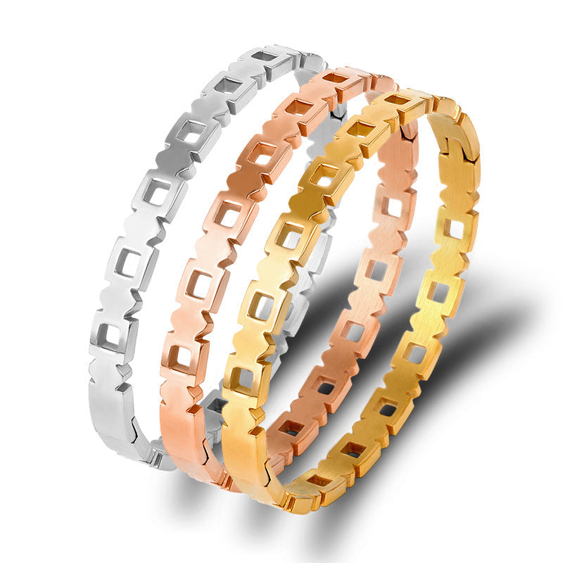 Hollow Stainless Steel Bracelet B2498