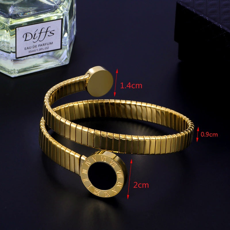 Snake Shaped Stainless Steel Bracelet B2502