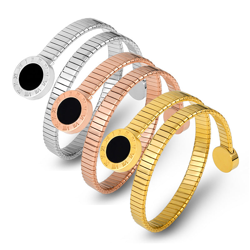 Snake Shaped Stainless Steel Bracelet B2502