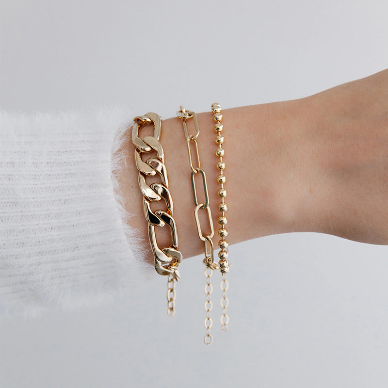 Hoop Chain Alloy Bracelet B2506
