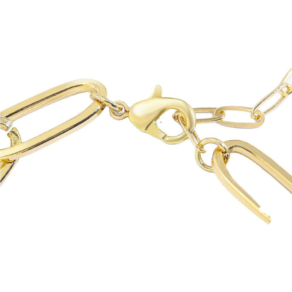 Hoop Chain Alloy Bracelet B2506