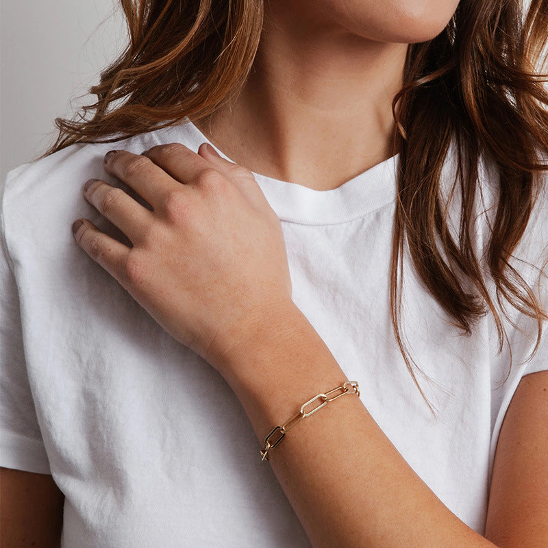 Hoop Chain Alloy Bracelet B2506